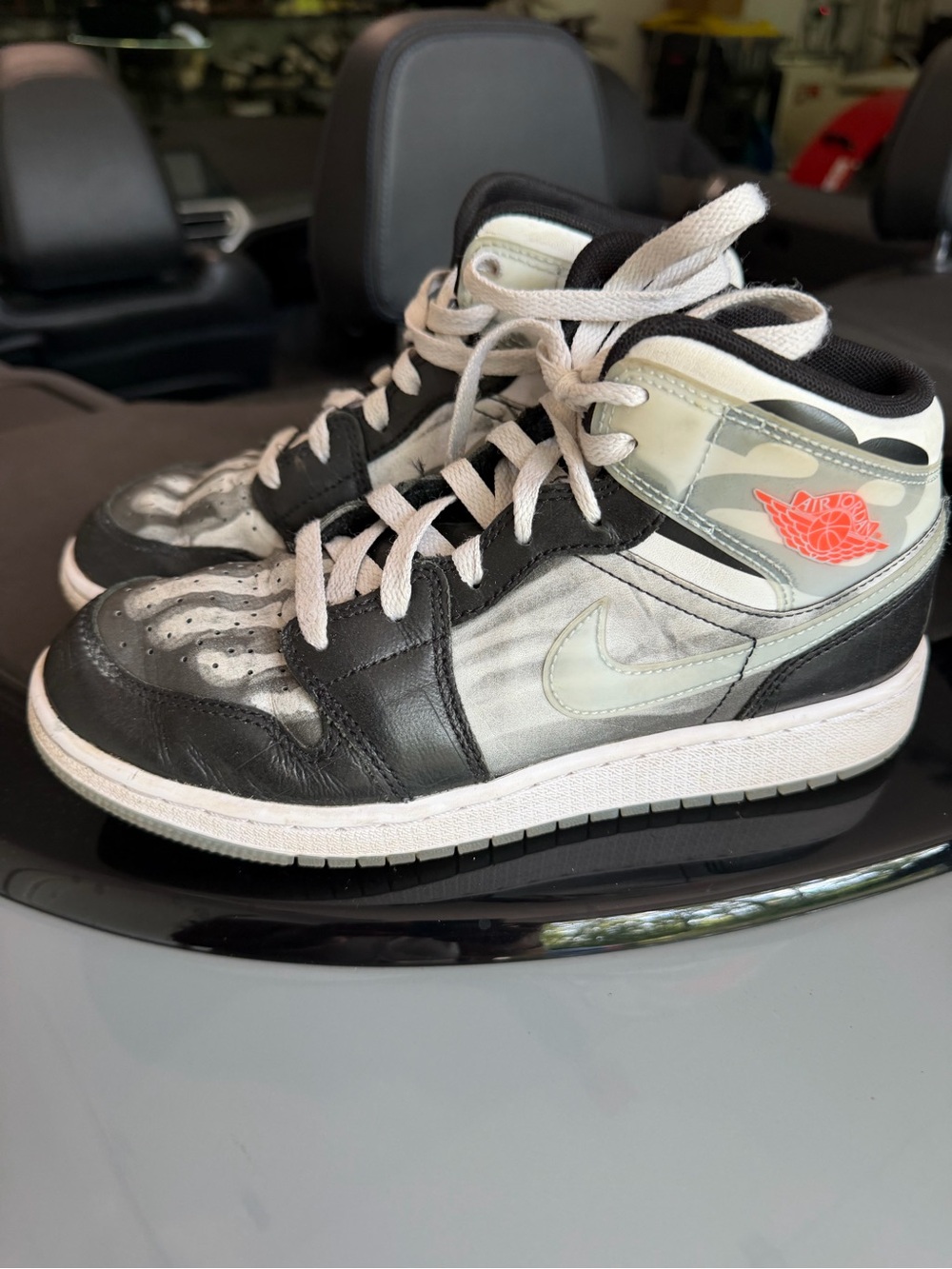 Nike Kids Black, White & Pink Accented High-Top Sneakers